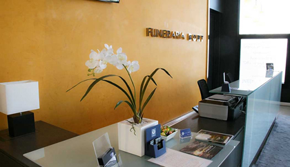 &nbsp;&nbsp;&nbsp;&nbsp;&nbsp;&nbsp;Vista de la recepción